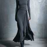 Naiara Maxi Dress with Side Knot - Gray