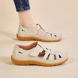 Hilda — Closed-Toe Woven Strap Comfort Sandals