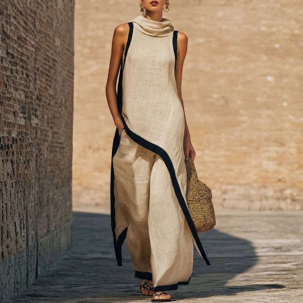 Arnhild — Wide-Leg Co-Ord Set with Contrast Trim