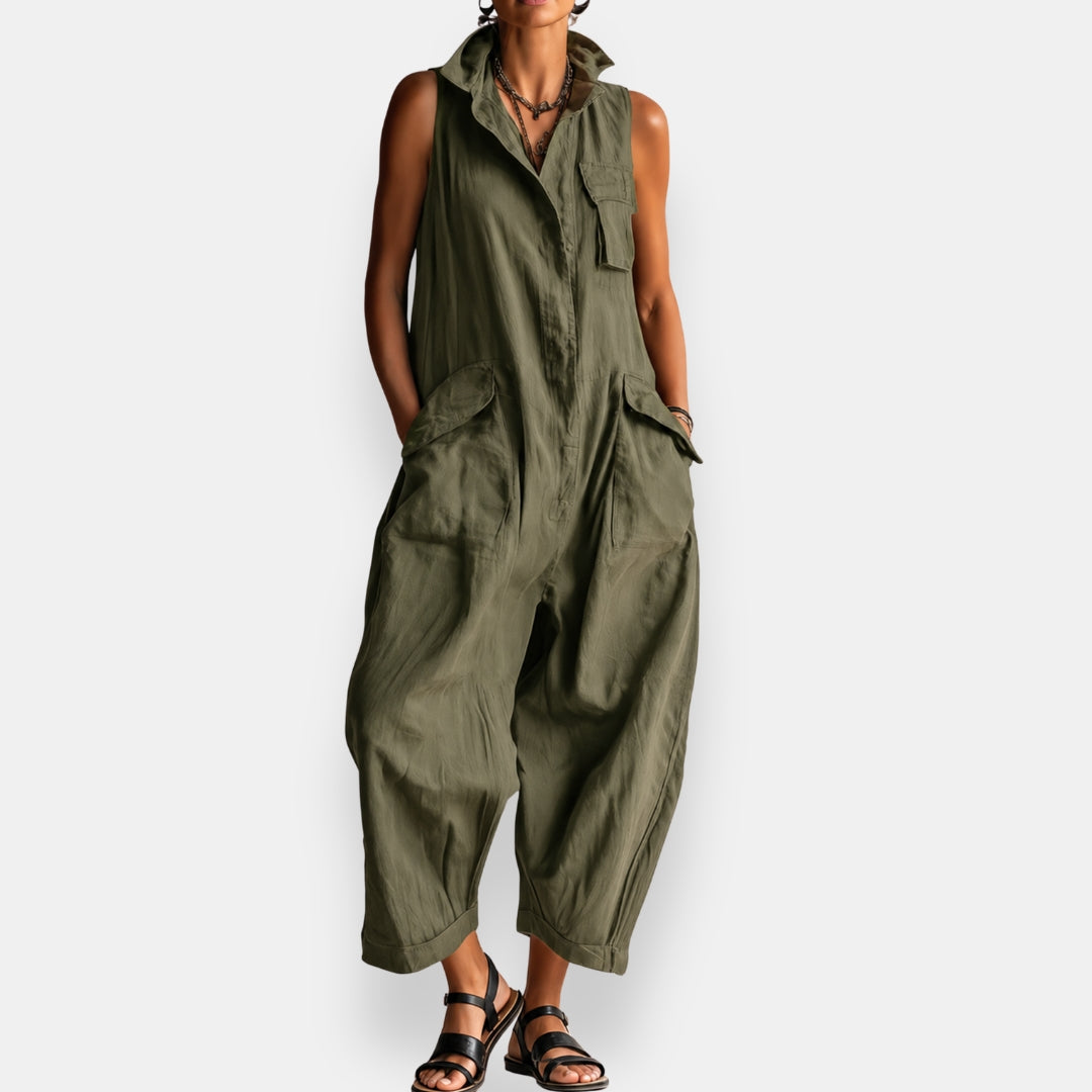 Edmunda — Relaxed Utility Jumpsuit with Oversized Pockets