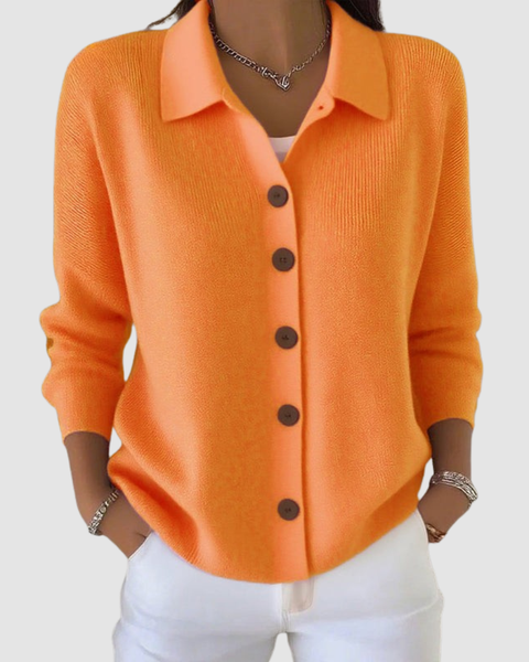 Millie — Button-Up Collared Cardigan