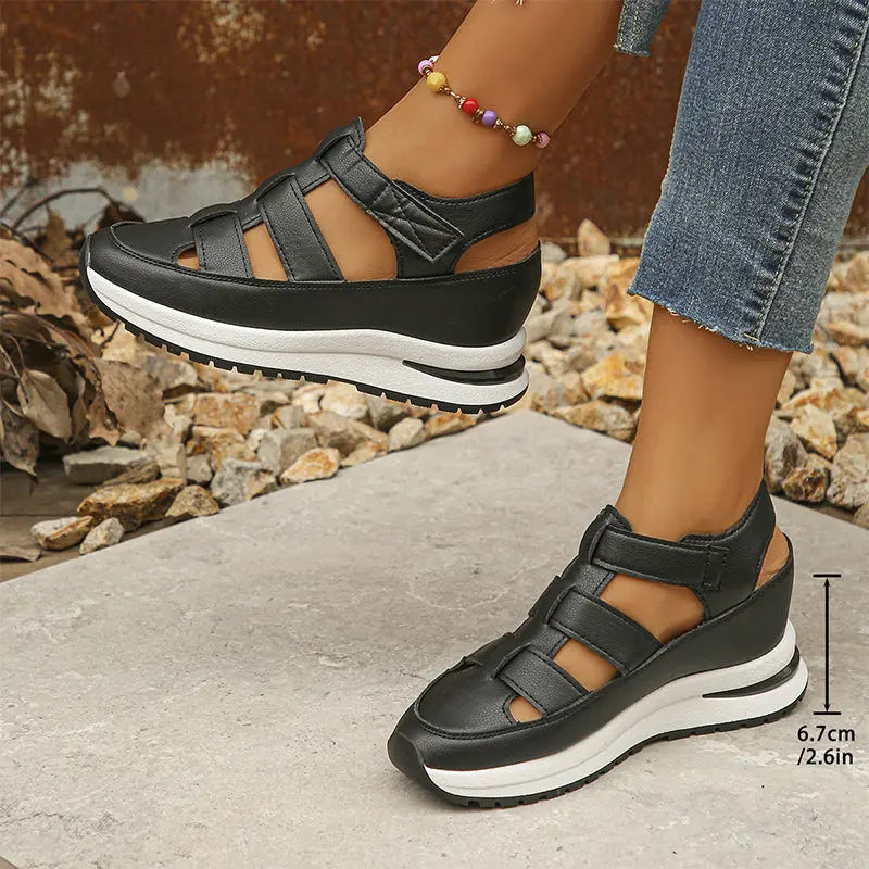 Aleksandra — Chunky Cut-Out Platform Sneakers