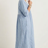 Dionne — Embroidered-Look A-Line Midi Dress