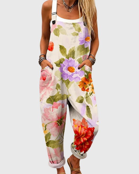 Esme — Watercolour Floral Overalls