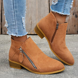 Clarabel — Zip-Side Ankle Boots