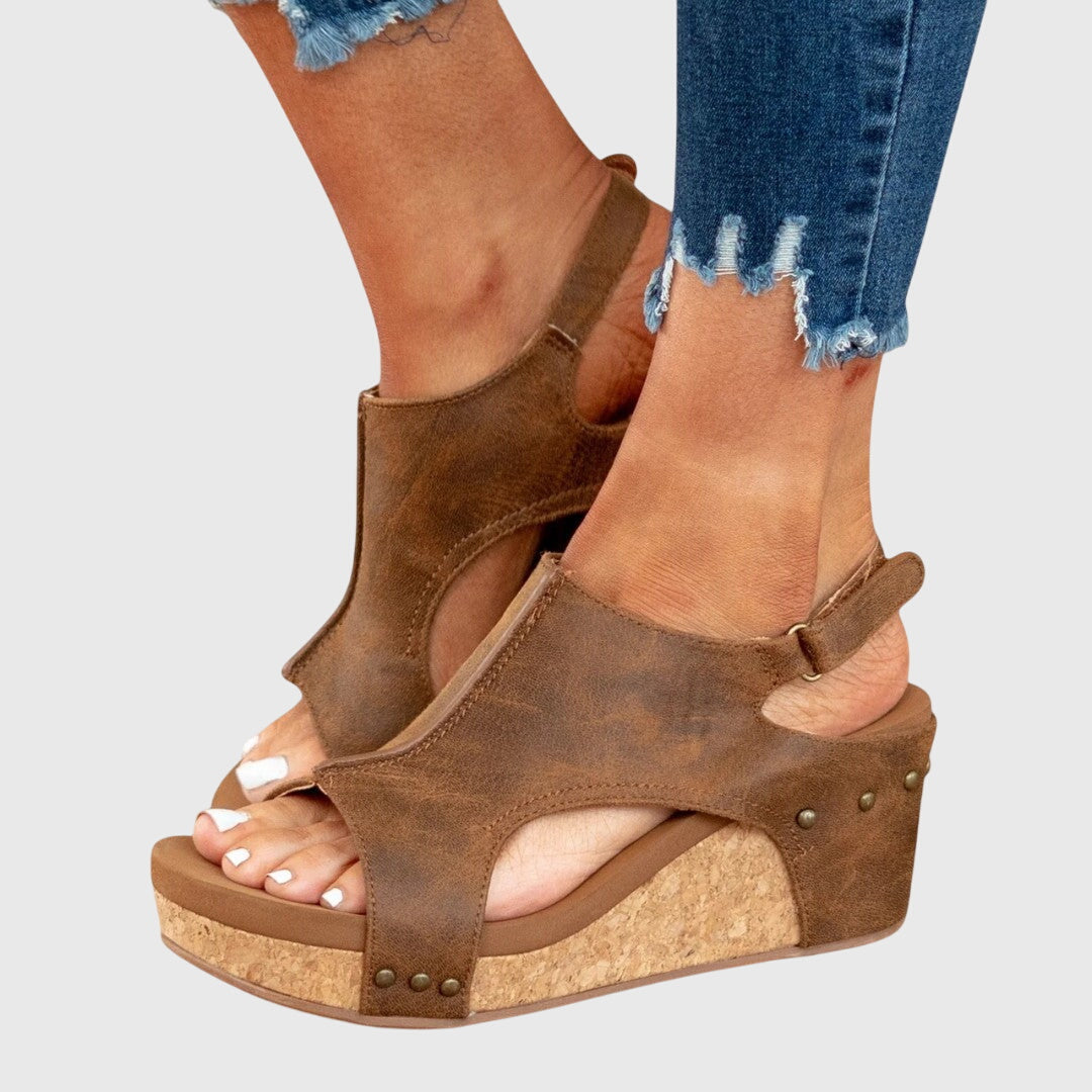 Eartha — Casual Open-Toe Wedge Sandals