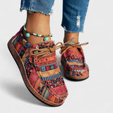 Elaine — Printed Lace-Up Comfort Shoes