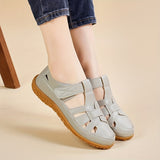 Hilda — Closed-Toe Woven Strap Comfort Sandals