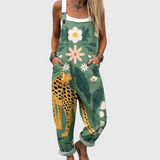 Mimi — Leopard and Floral Overalls