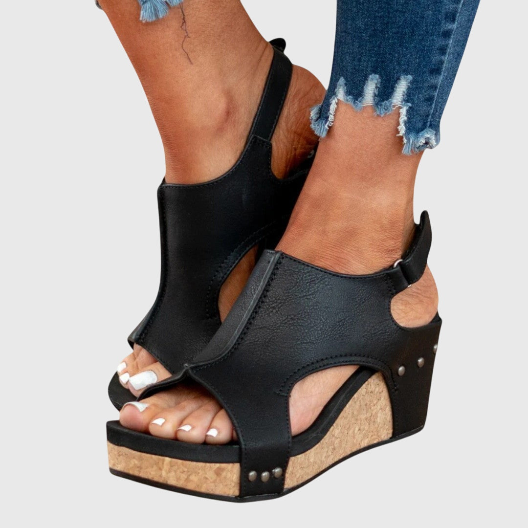 Eartha — Casual Open-Toe Wedge Sandals
