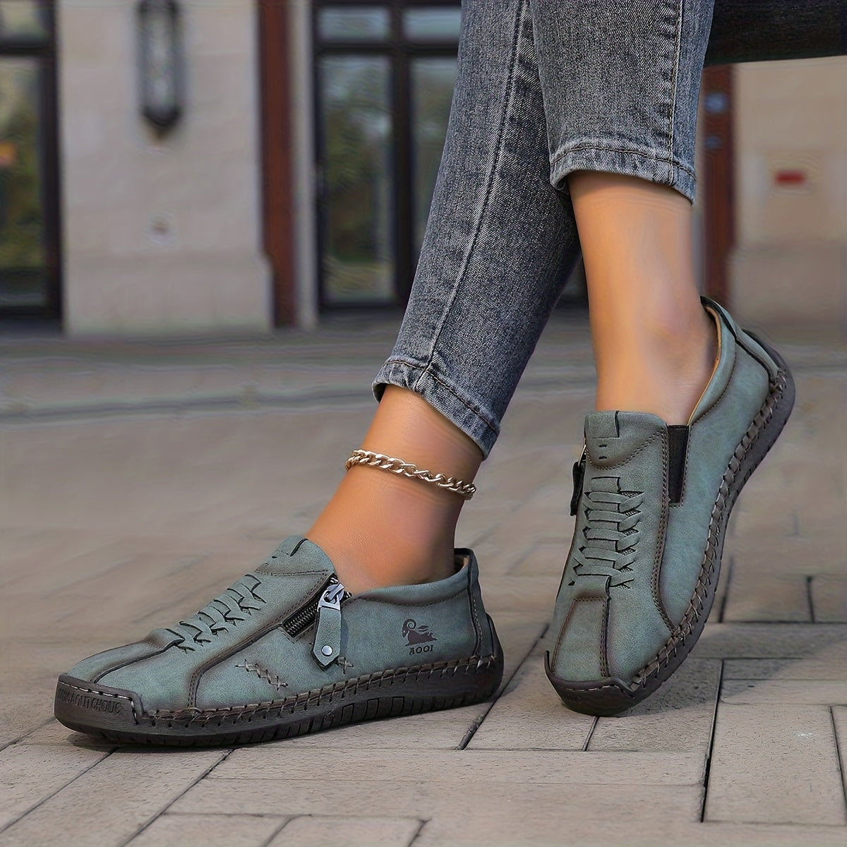 Prue — Side-Zip Low-Profile Comfort Sneakers