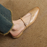 Zuzana — Rounded Mary Jane Flat Mules