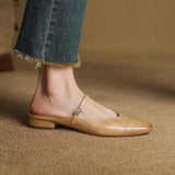Zuzana — Rounded Mary Jane Flat Mules
