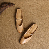Zuzana — Rounded Mary Jane Flat Mules