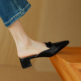 Zoya — Knot-Front Pointed Block-Heel Mules