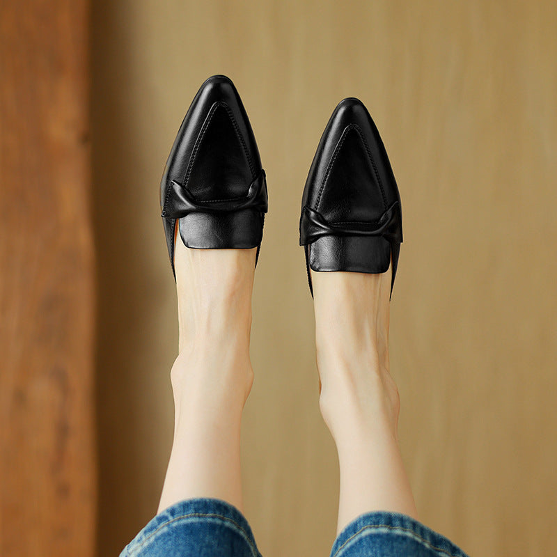 Zoya — Knot-Front Pointed Block-Heel Mules