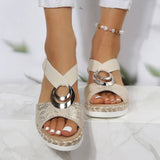 Eunice — Buckle-Strap Wedge Sandals