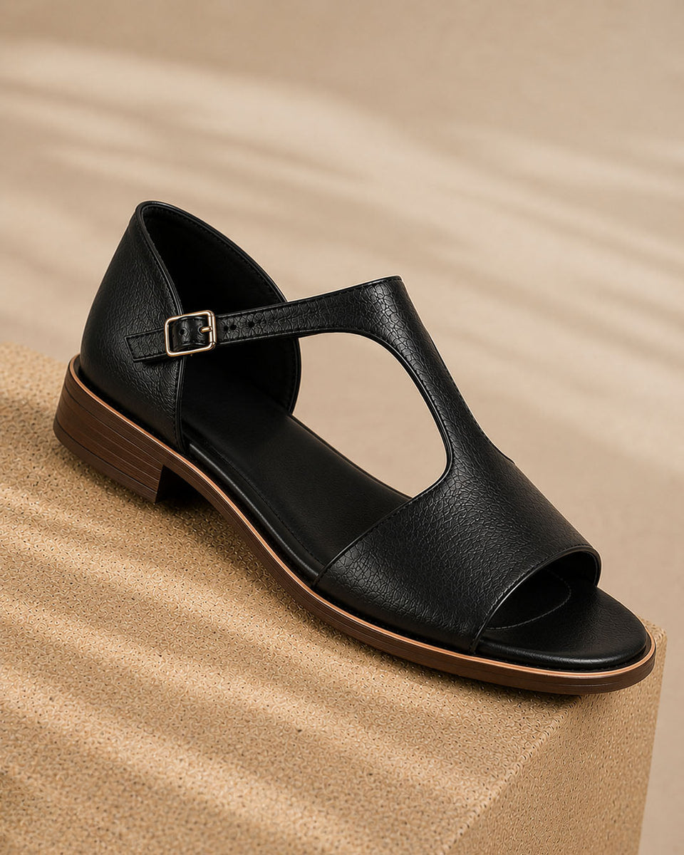 Cecile — Cushioned T-Strap Comfort Sandals