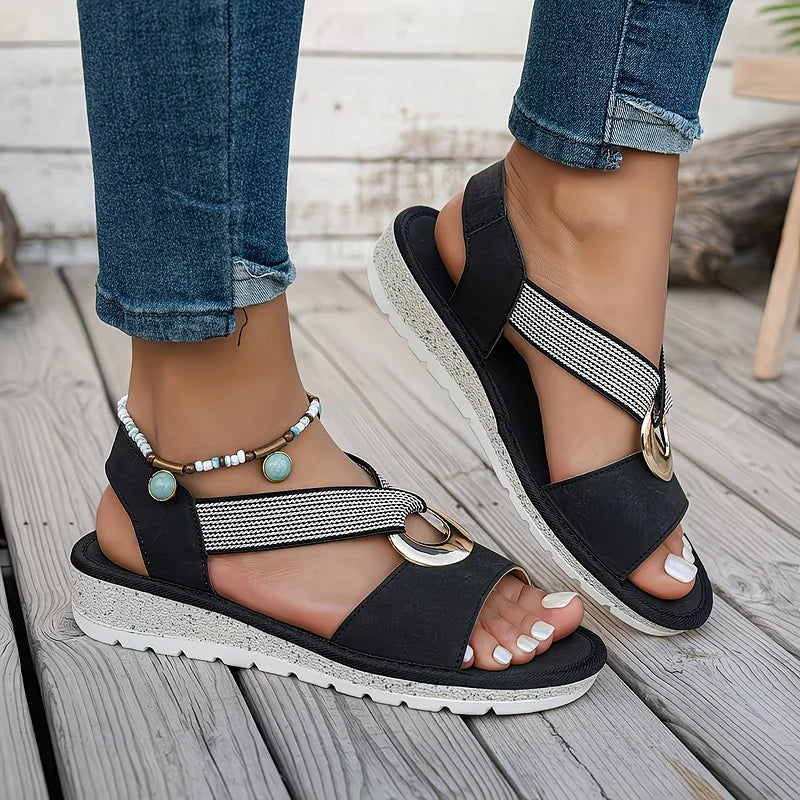 Alanna — Elegant Ring-Detail Slingback Sandals