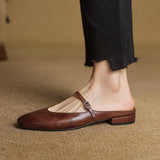 Zuzana — Rounded Mary Jane Flat Mules