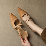 Palmira — Pointed Cross-Strap Flat Mules