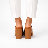 Enya — Platform Block-Heel Mules
