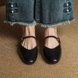 Zuzana — Rounded Mary Jane Flat Mules