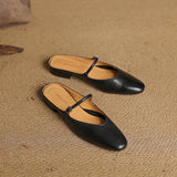 Zuzana — Rounded Mary Jane Flat Mules