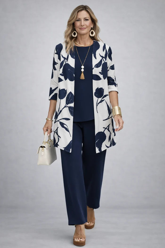 Leonora — Navy & White