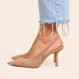 Roisin — Orthopaedic Slingback Court Shoes with Slim Heel