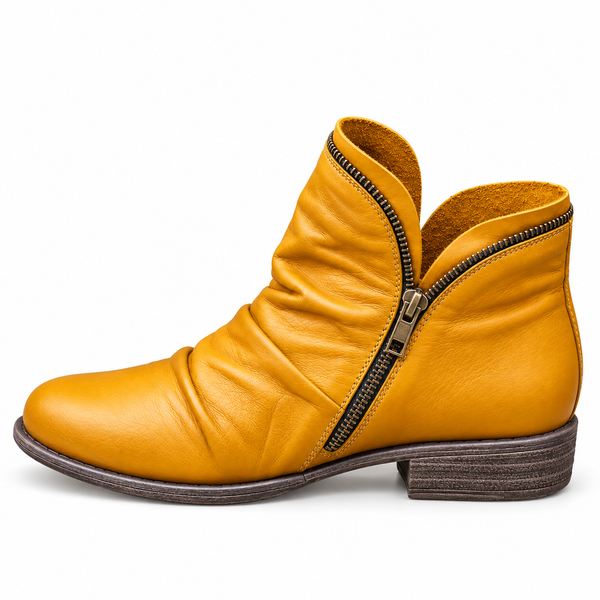 Melinda Ankle Boots in Yellow-Brown