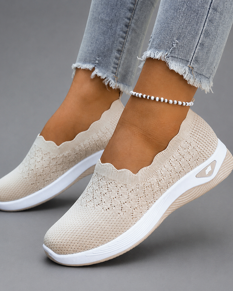 Arlena — Breathable Knit Slip-On Walking Shoes