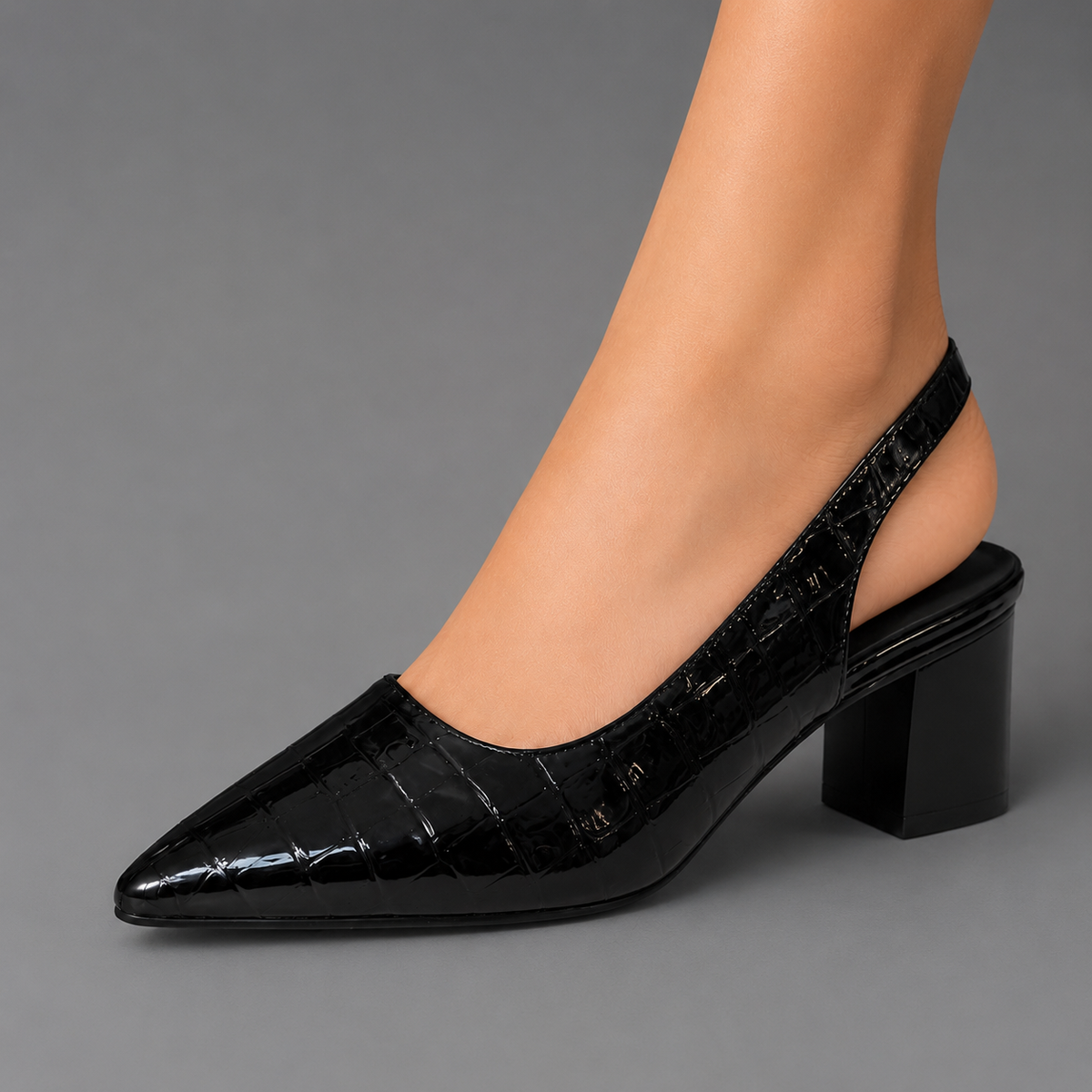 Anthea — Slingback Block-Heel Shoes