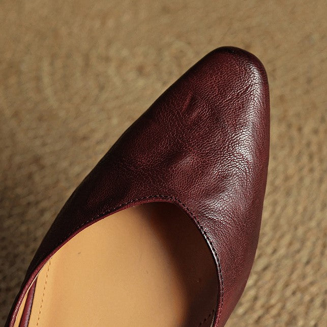 Zelie — Pointed Mary Jane Flat Mules