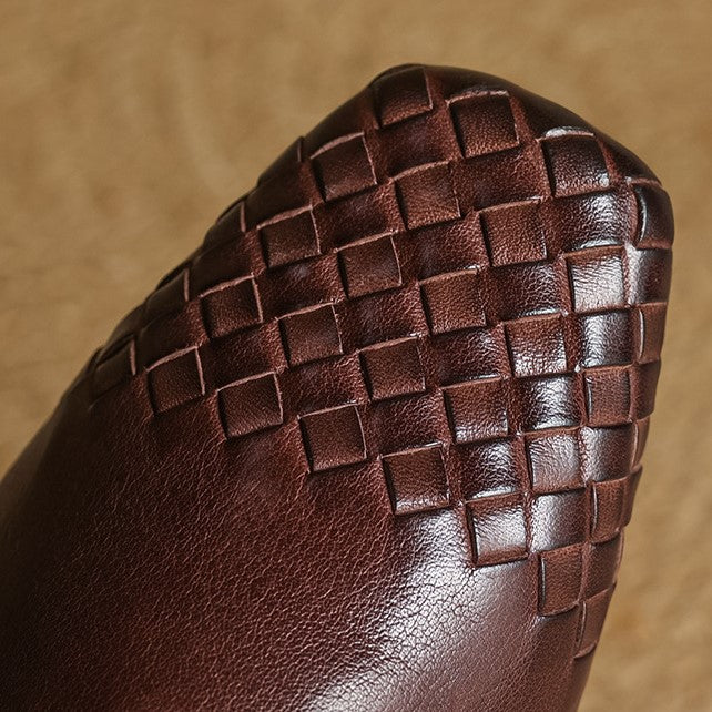 Xanthia — Woven-Toe Flat Mules