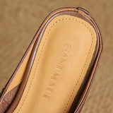 Xanthia — Woven-Toe Flat Mules