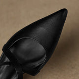 Palmira — Pointed Cross-Strap Flat Mules