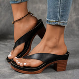 Bethany — Block-Heel Thong Sandals