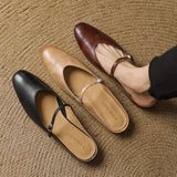 Zuzana — Rounded Mary Jane Flat Mules