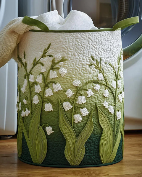 Zita — Lily of the Valley Quilted Laundry Basket