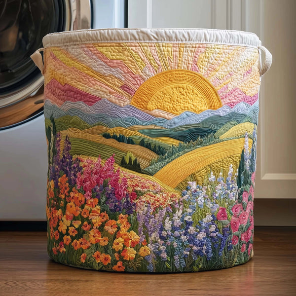Jorun — Sunrise Wildflower Hills Quilted Laundry Basket