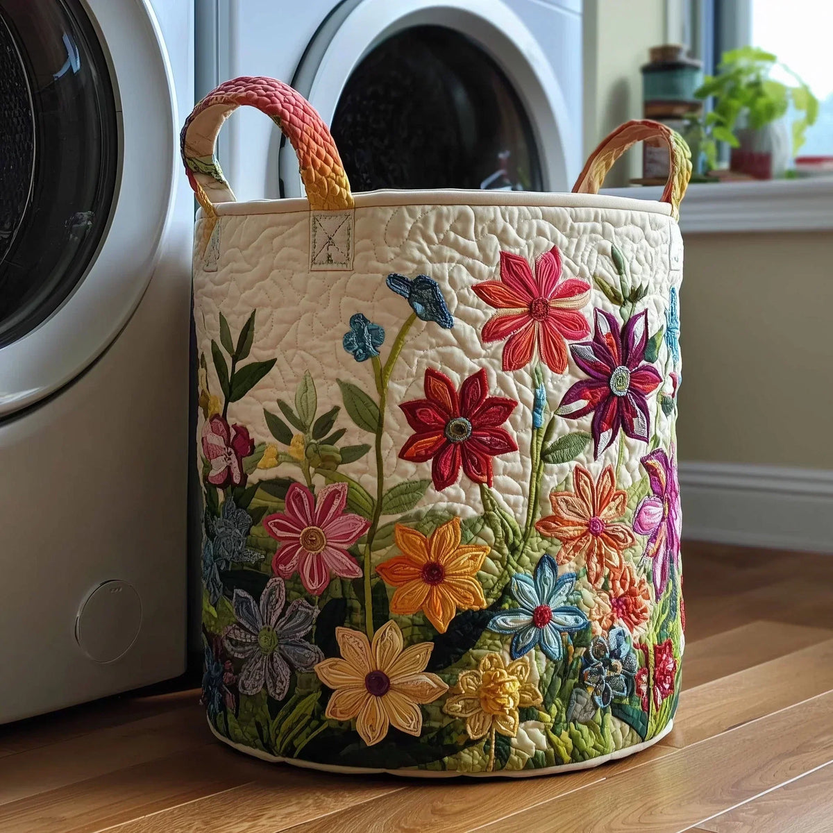 Ursa — Wildflower Bouquet Quilted Laundry Basket