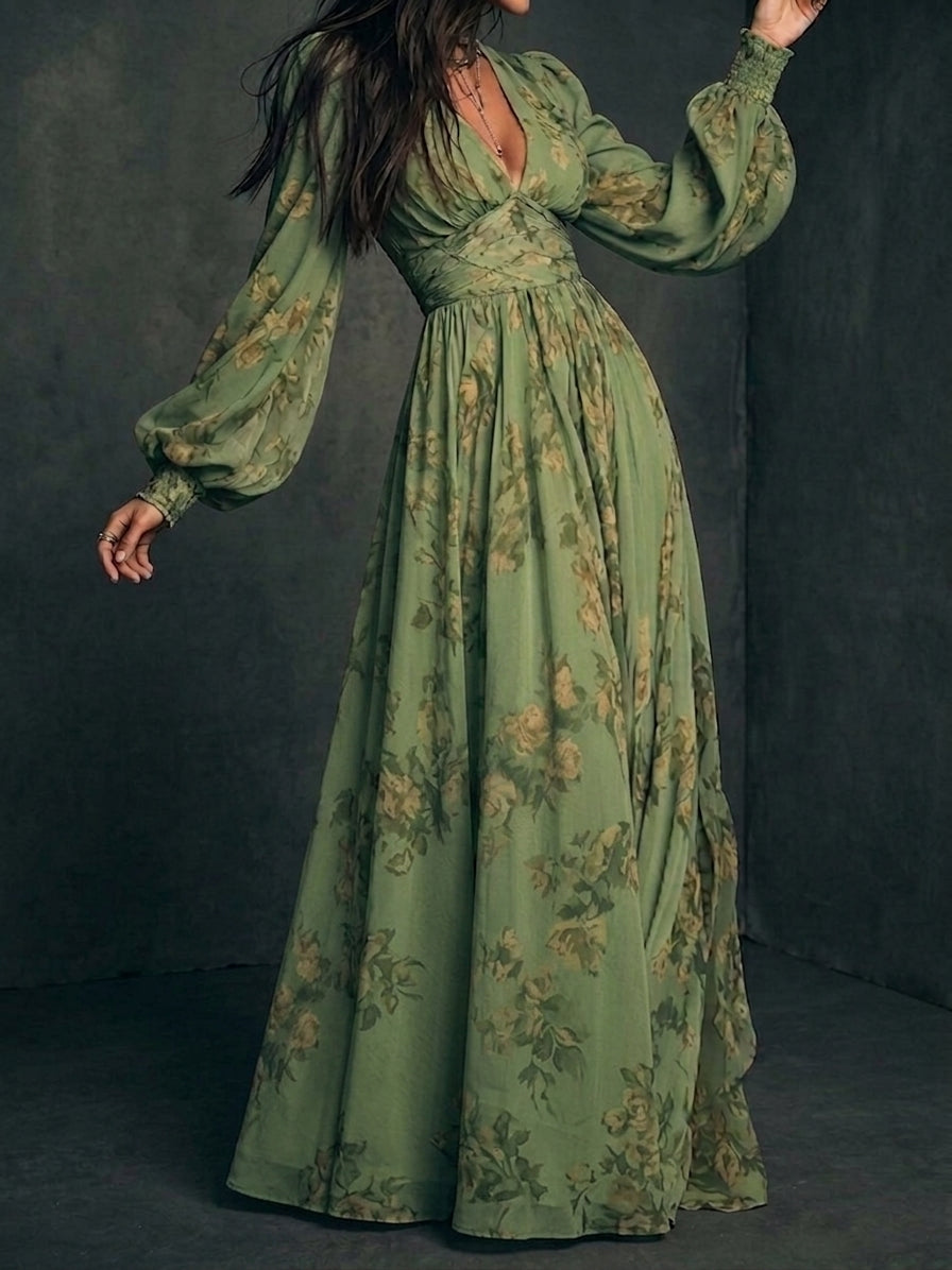 Lillian — Floral Flowing Maxi Dress