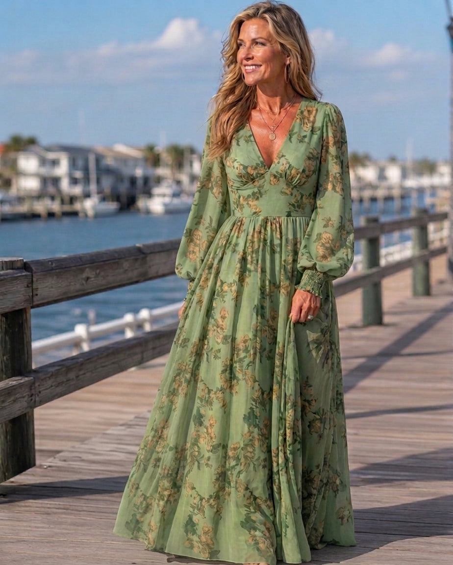 Lillian — Floral Flowing Maxi Dress