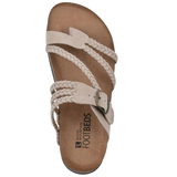 Alodie — Braided Buckle Cork-Footbed Slides