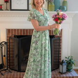 Cassandra — Floral Maxi Dress with Flutter Sleeves
