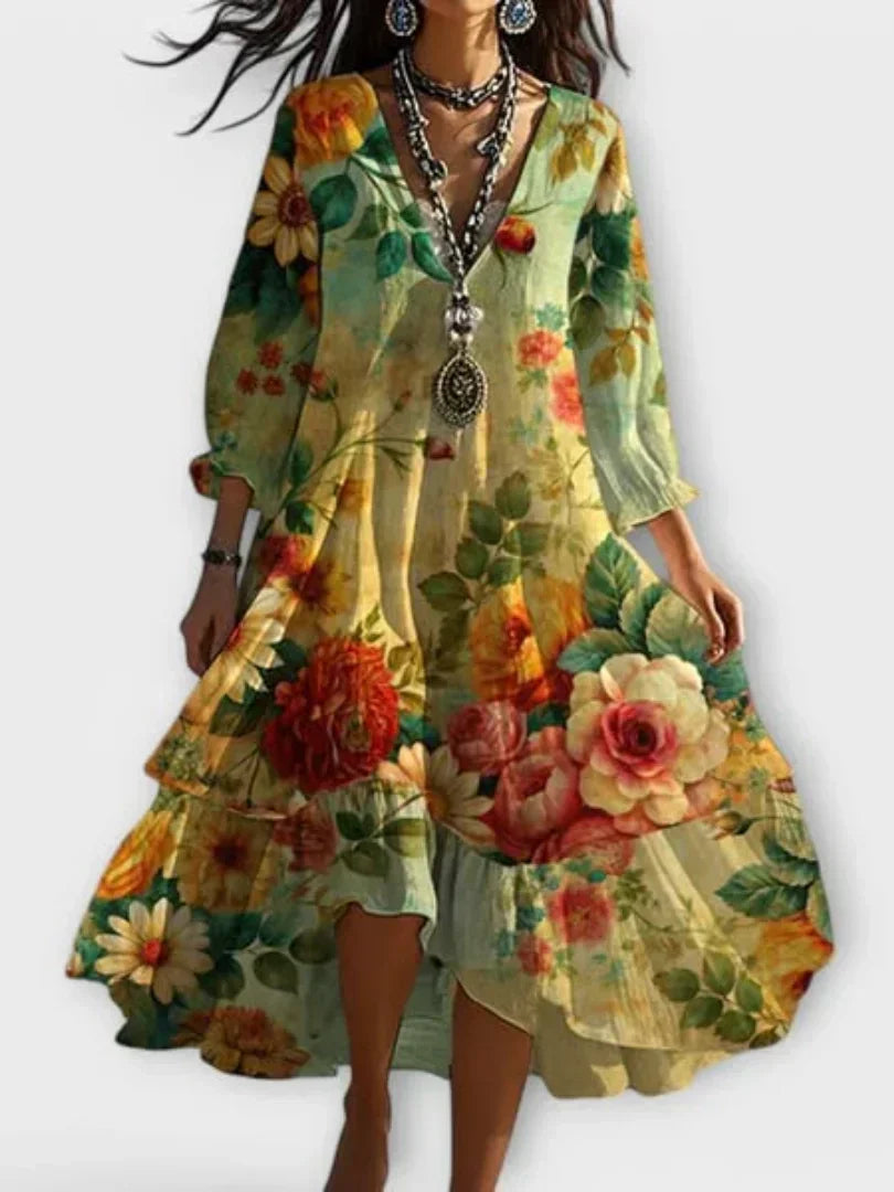 Marcela — Vestido Midi Floral Vintage — foto 1