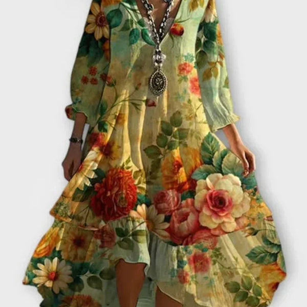 Marcela — Vestido Midi Floral Vintage — foto 1