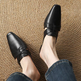 Walburga — Twist-Front Flat Mules