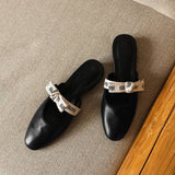 Tiziana — Ribbon-Bow Flat Mules